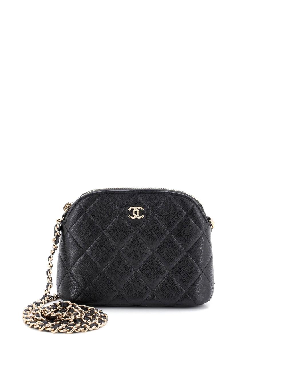 Chanel Cc Dome Zip Clutch With Chain #260999C46B